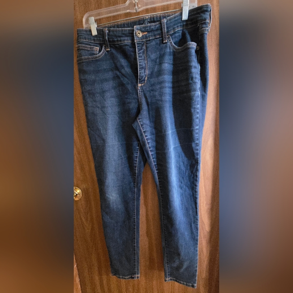 St. John's Bay Dark Blue Straight Leg Jeans